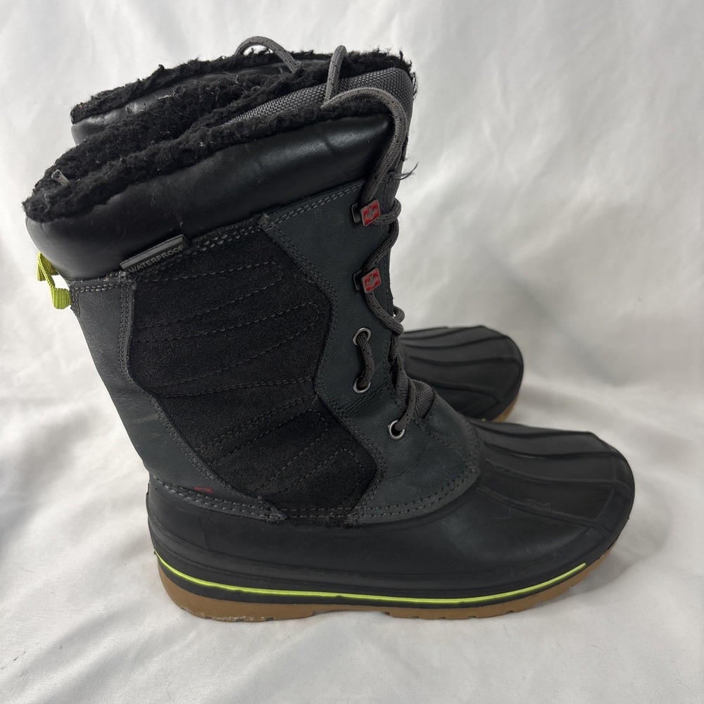 Swiss Tech Waterproof‎ Insulated Snow Winter Duck Boots Youth Boys Size 5 Black